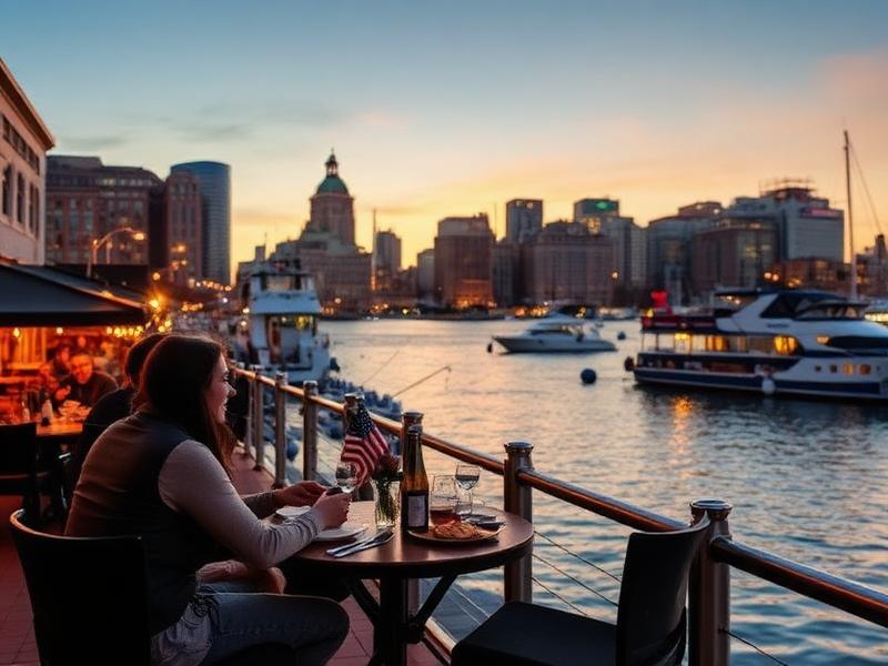 Romantic couple enjoying inner harbor magic in Baltimore - perfect date planning destination with stunning city views and intimate atmosphere