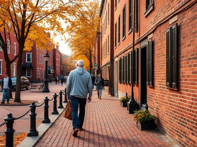 Romantic couple enjoying historic charm in Boston - perfect date planning destination with stunning city views and intimate atmosphere