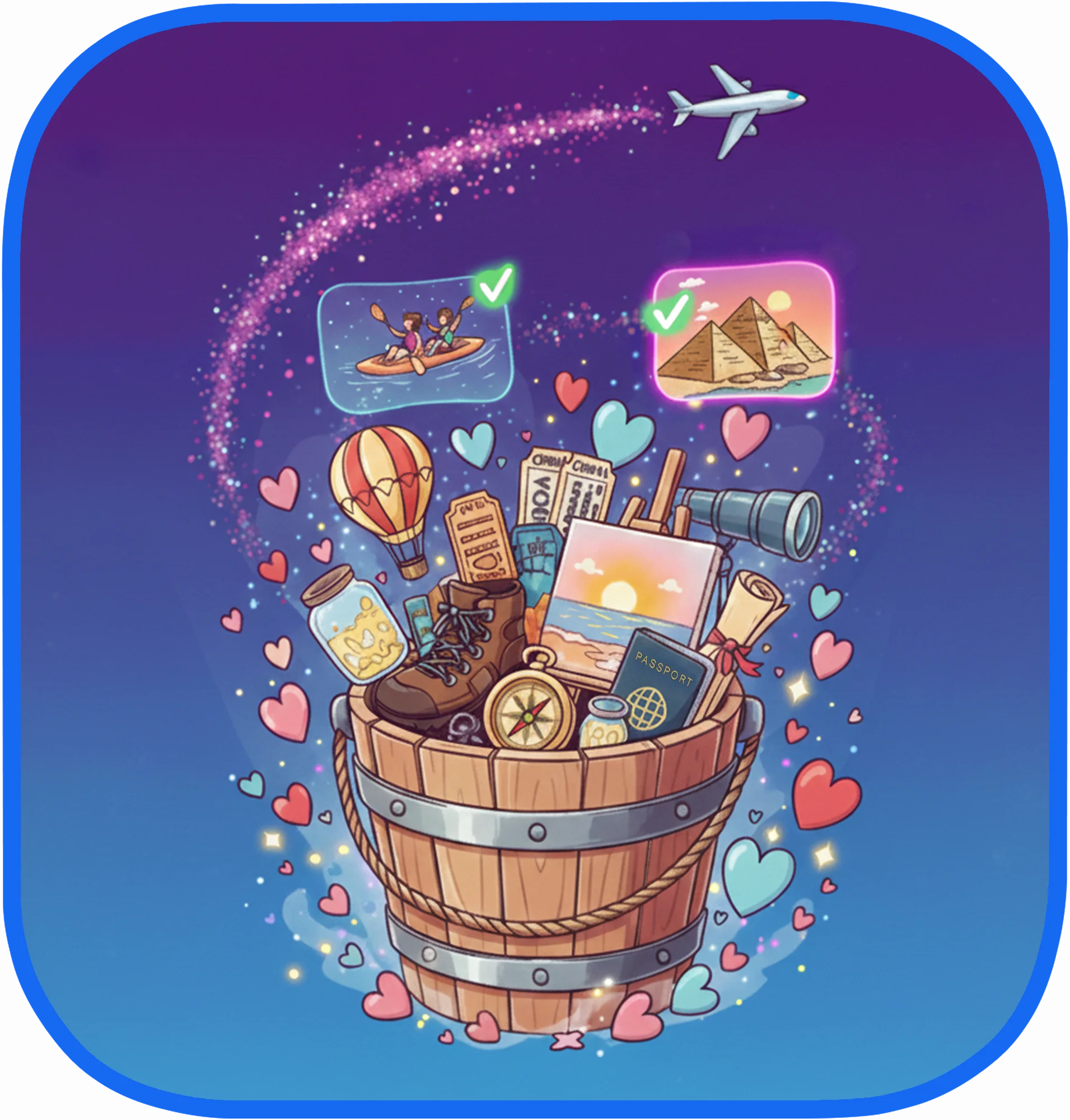 Bucket List - Interactive dating tool for couples to plan dates and strengthen relationships