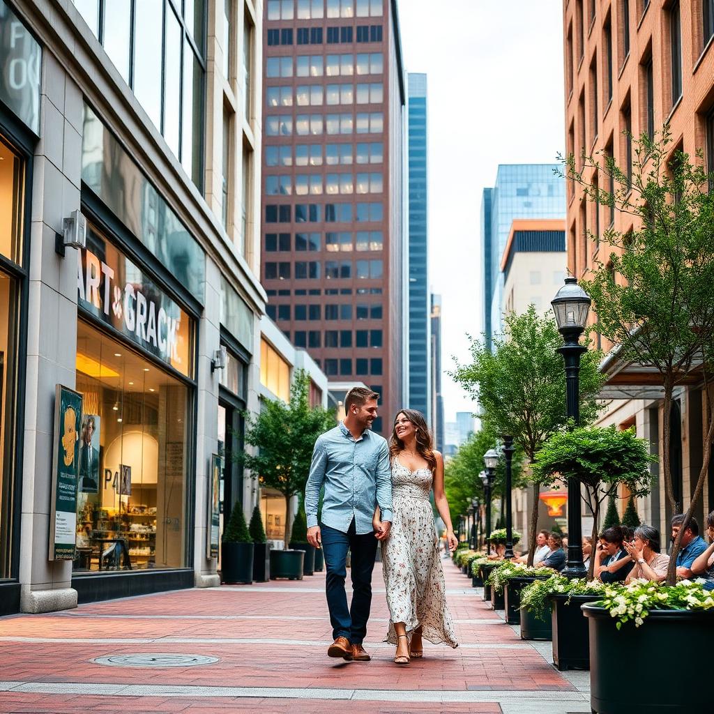 Romantic couple enjoying historic district romance in Charleston - perfect date planning destination with stunning city views and intimate atmosphere