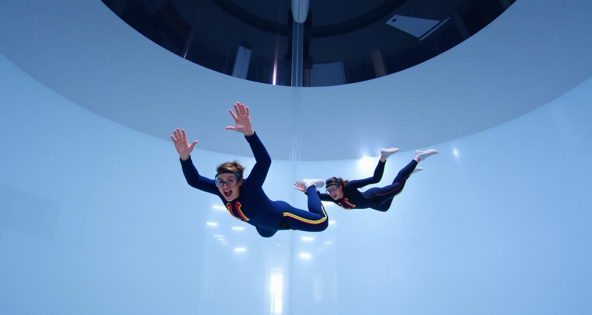 Indoor skydiving wind tunnel iFLY Seattle couples adventure date activity