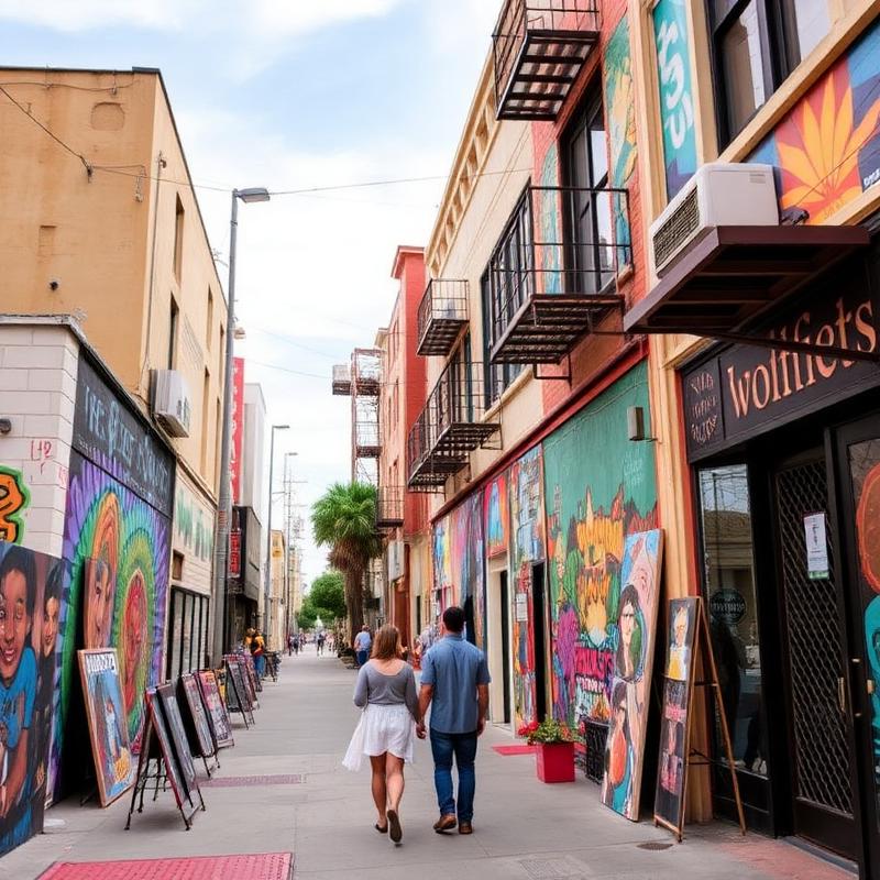 Downtown LA Art Walk Gallery Row monthly free date