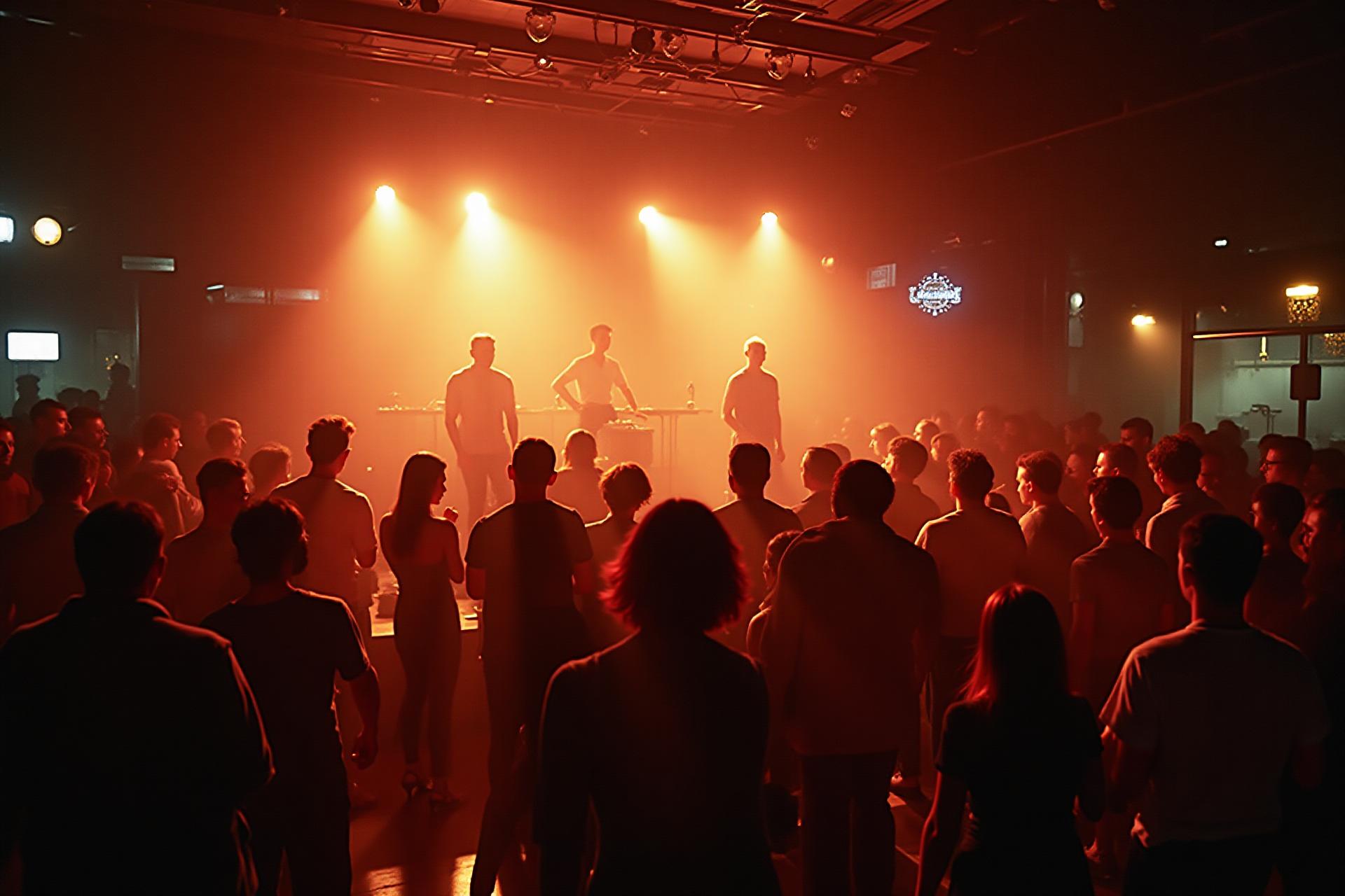 Live music concert at Showbox Seattle with stage lighting and crowd