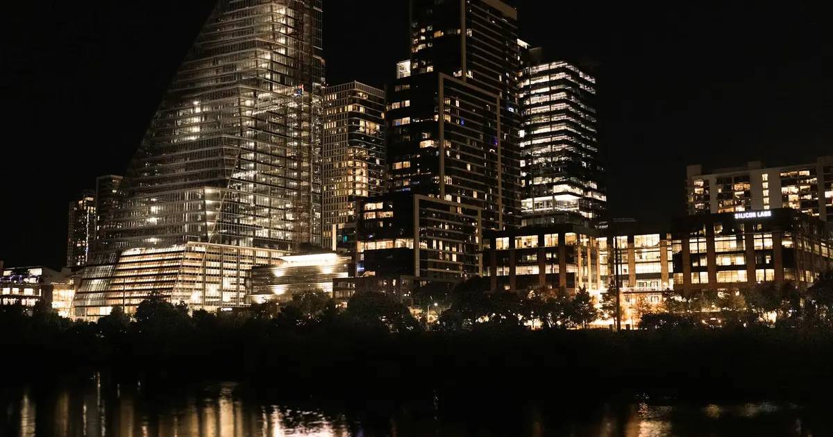 Romantic couple enjoying live music capital in Austin - perfect date planning destination with stunning city views and intimate atmosphere