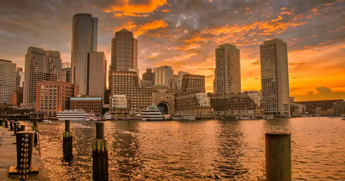 Romantic couple enjoying historic charm in Boston - perfect date planning destination with stunning city views and intimate atmosphere
