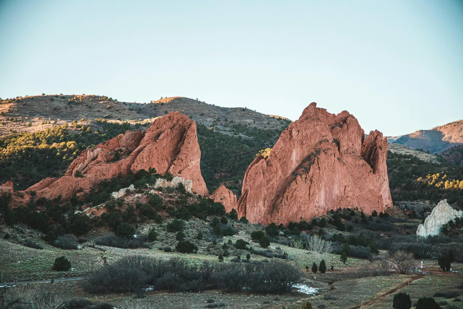 Romantic couple enjoying mountain majesty in Colorado Springs - perfect date planning destination with stunning city views and intimate atmosphere