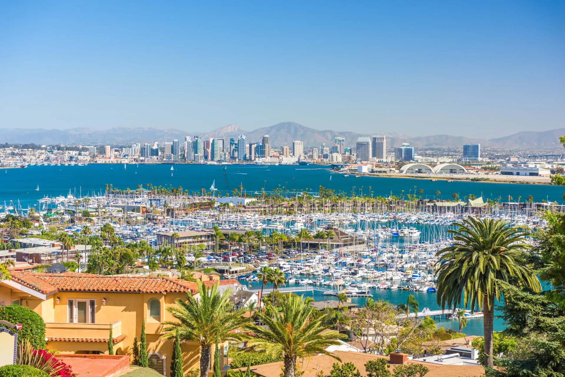Romantic couple enjoying coastal paradise in San Diego - perfect date planning destination with stunning city views and intimate atmosphere