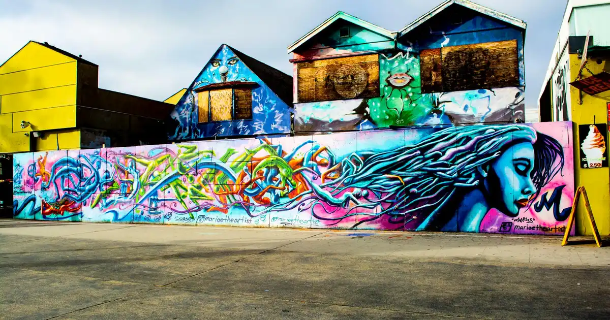 Art installations at Project Row Houses in Houston Third Ward