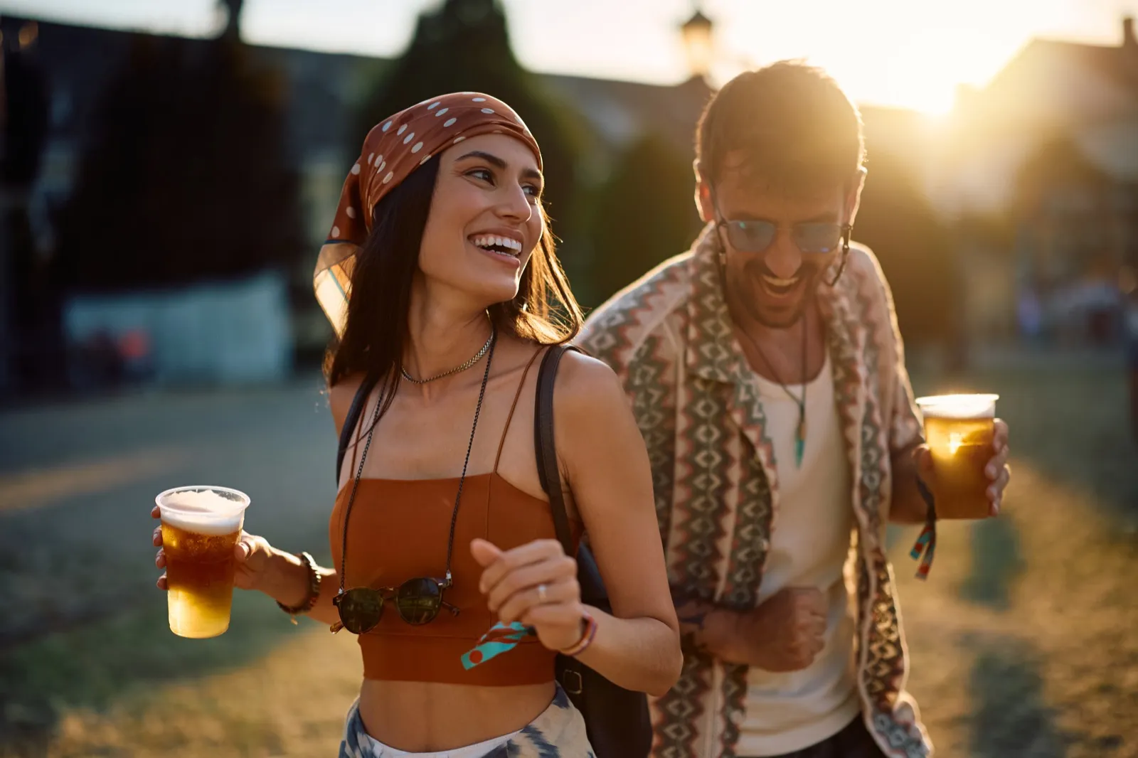 Couple enjoying the Houston Livestock Show and Rodeo in March