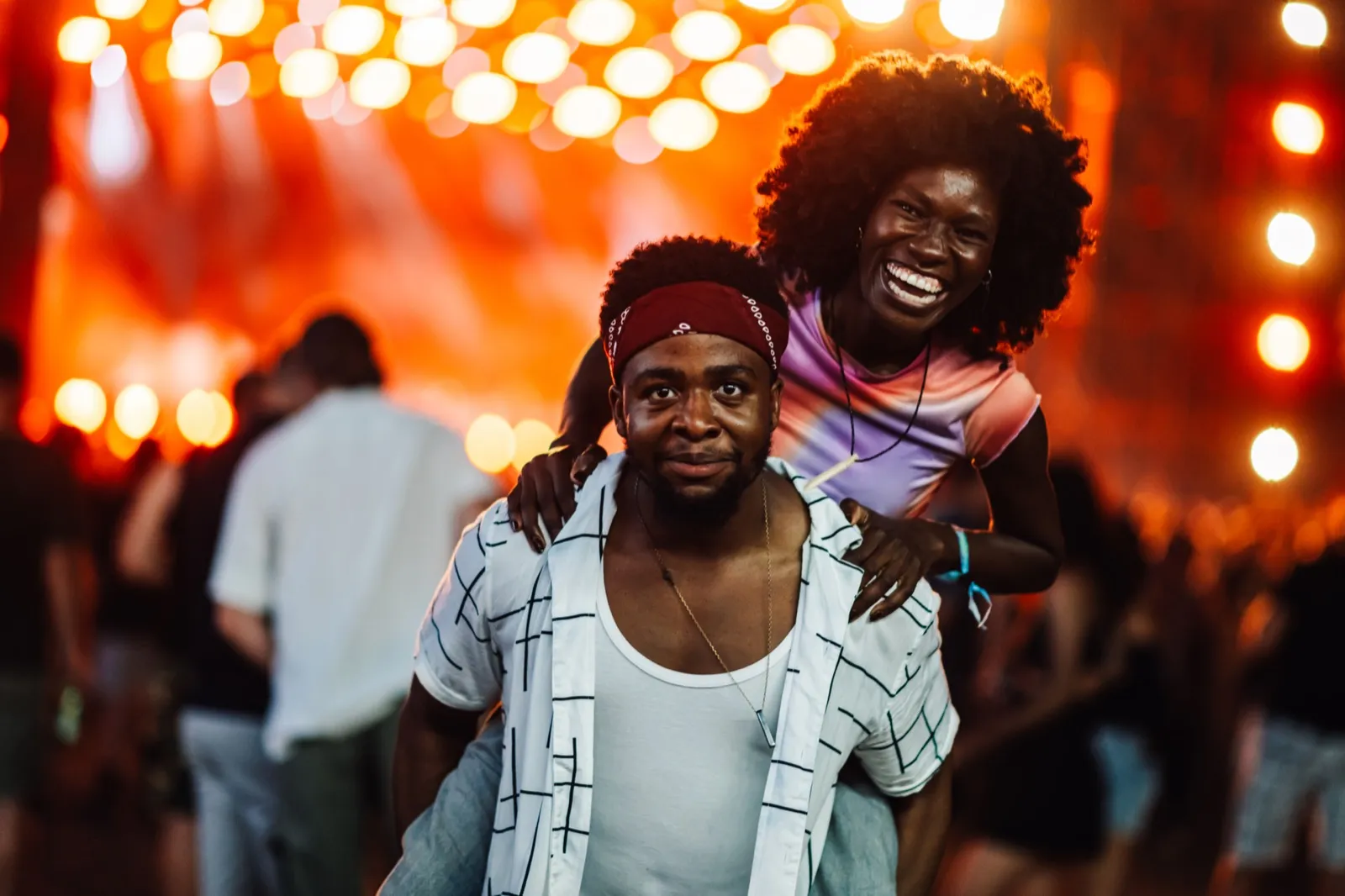 Couple enjoying one of New Orleans many annual festivals