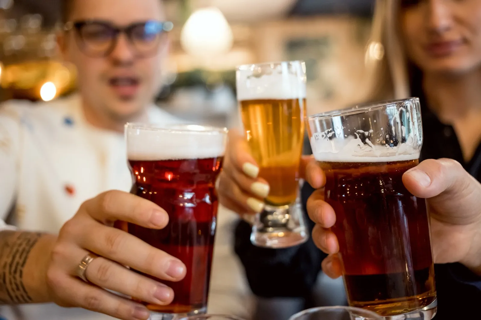 Couple sampling flights at SweetWater Brewing Company