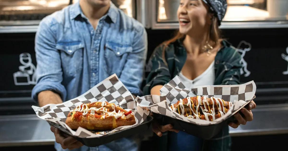 Smorgasburg food market with diverse vendors