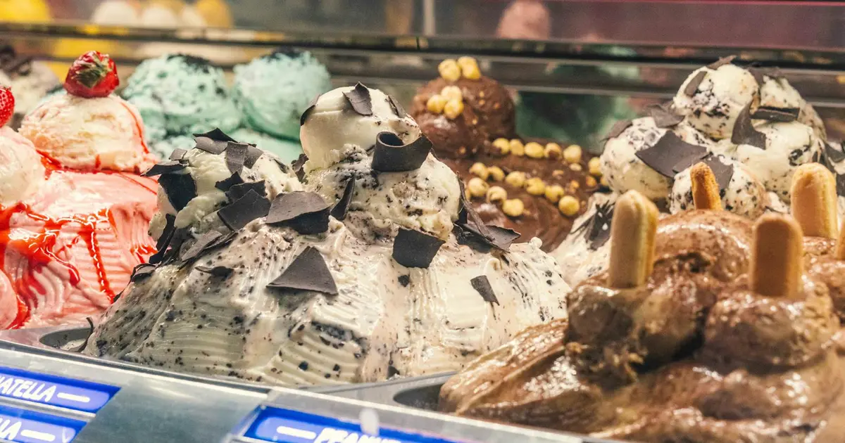 Couples sharing desserts on a sweet double date crawl