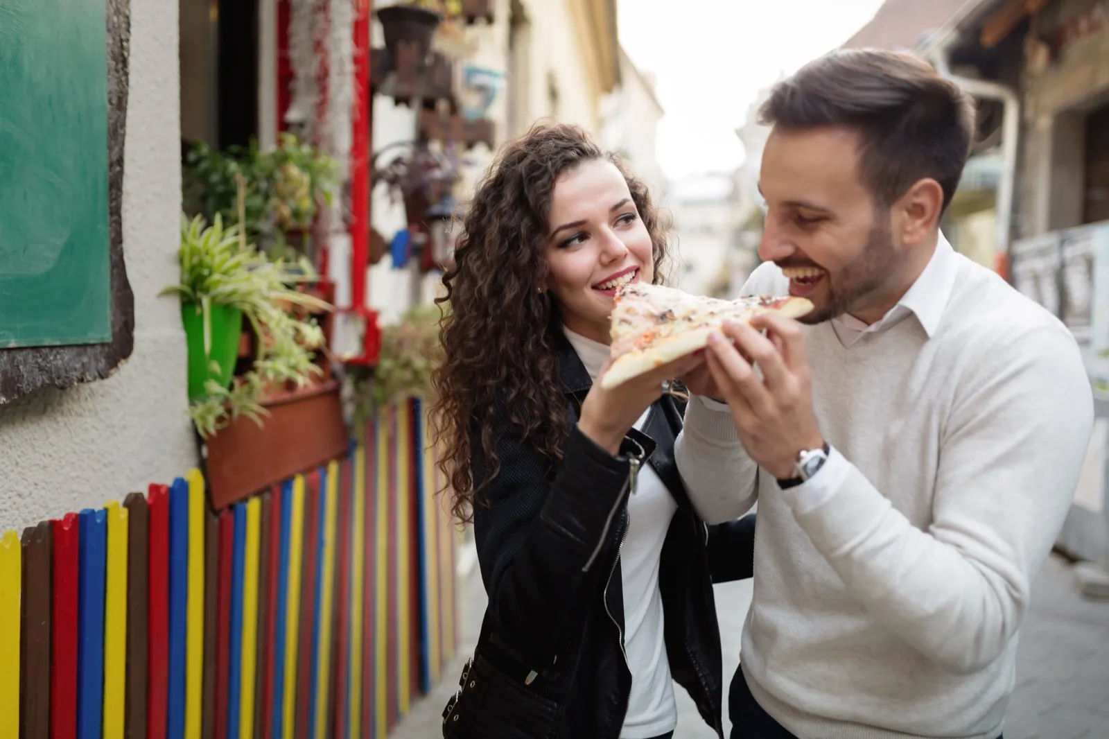 Couple sharing a pizza at Pizzeria Bianco in Phoenix