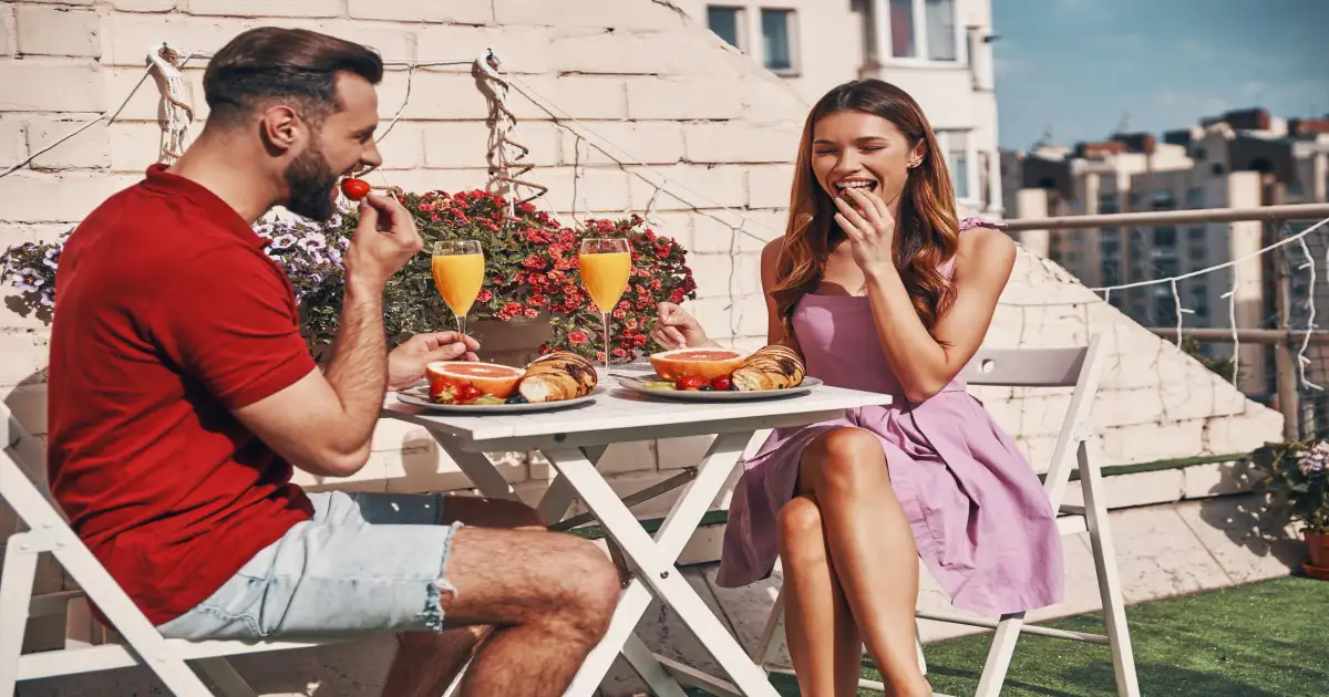 Perch rooftop bar downtown LA skyline date night French bistro