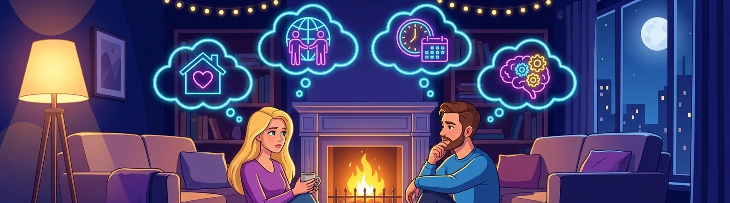 Couple having serious conversation about their future, goals, and relationship plans