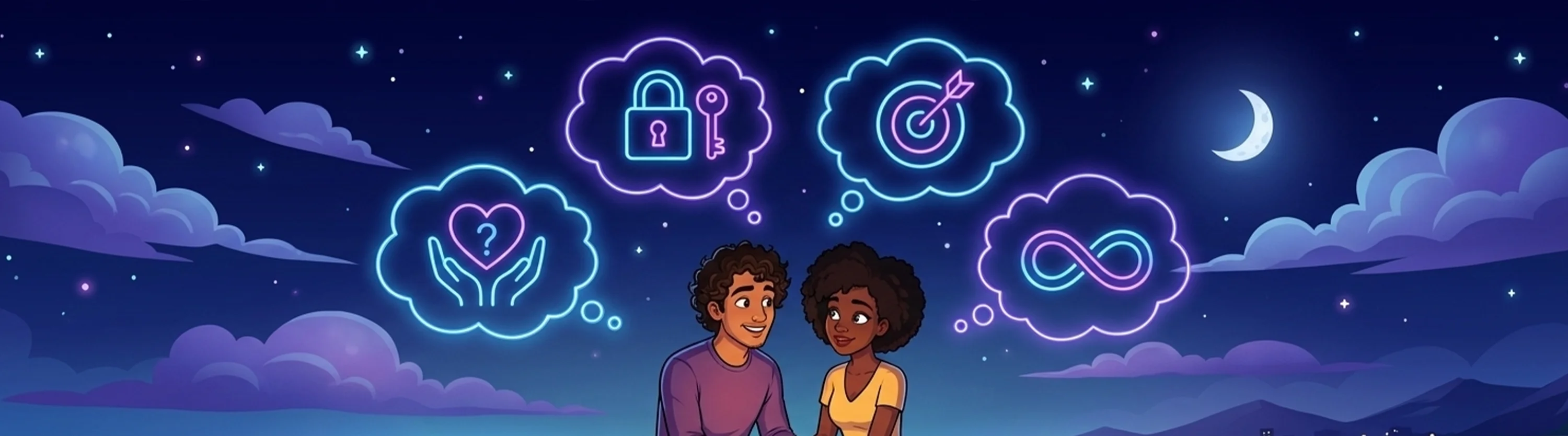 Boyfriend asking good questions to get to know his girlfriend better during an honest conversation