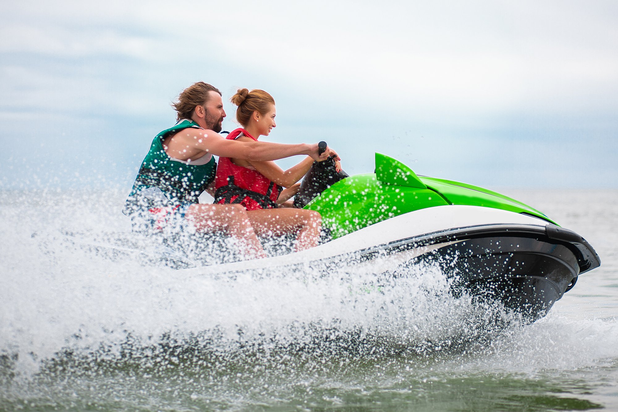 Jet skiing Lake Washington Seattle Kenmore watersports couples adventure date