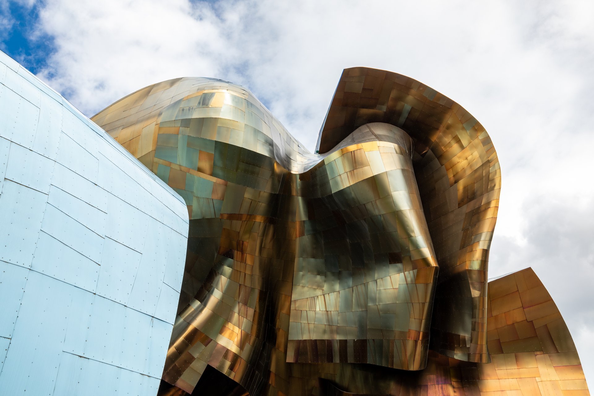 Romantic art gallery with couple viewing art